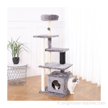 52 &quot;DIY Cat Tower Tree Pet Furniture Sratching Post avec pinceau en plastique